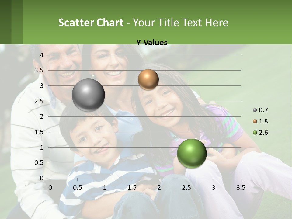 A Family Is Posing For A Picture In The Grass PowerPoint Template