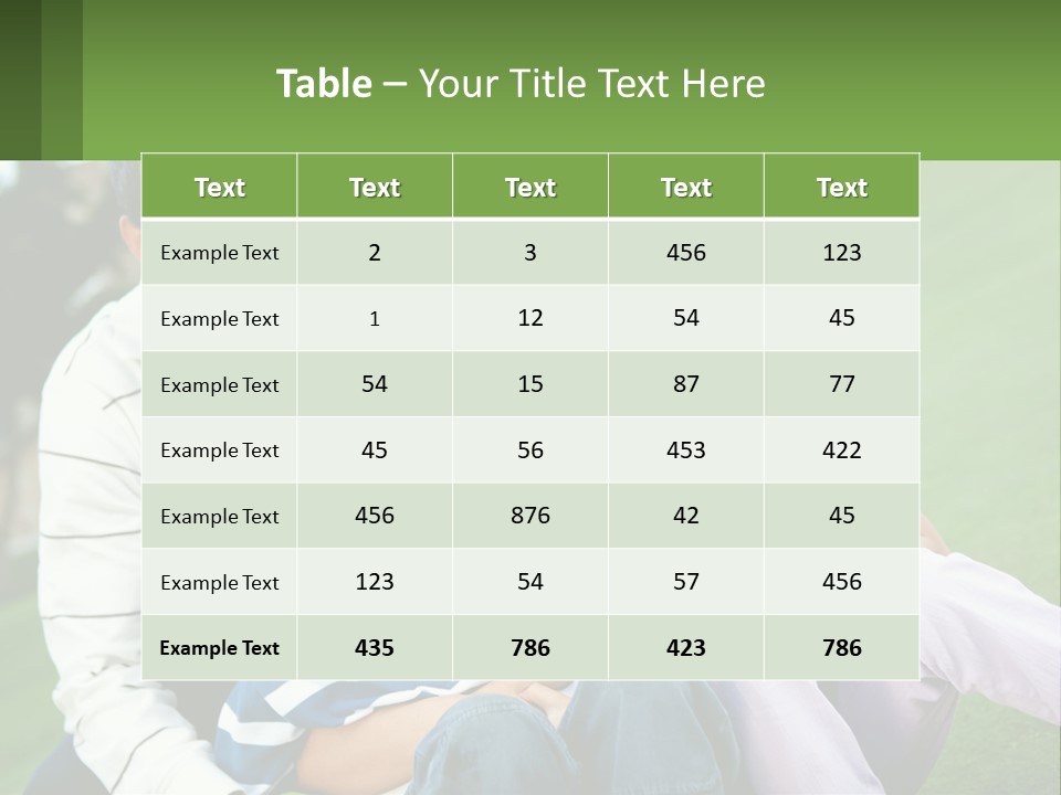 A Family Is Posing For A Picture In The Grass PowerPoint Template