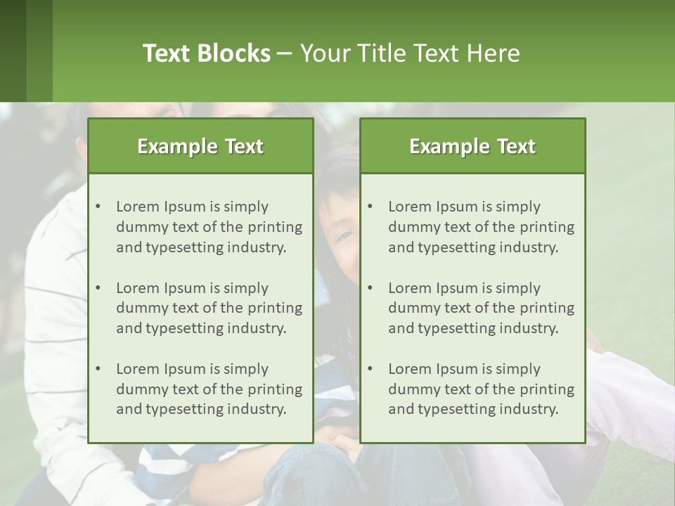 A Family Is Posing For A Picture In The Grass PowerPoint Template