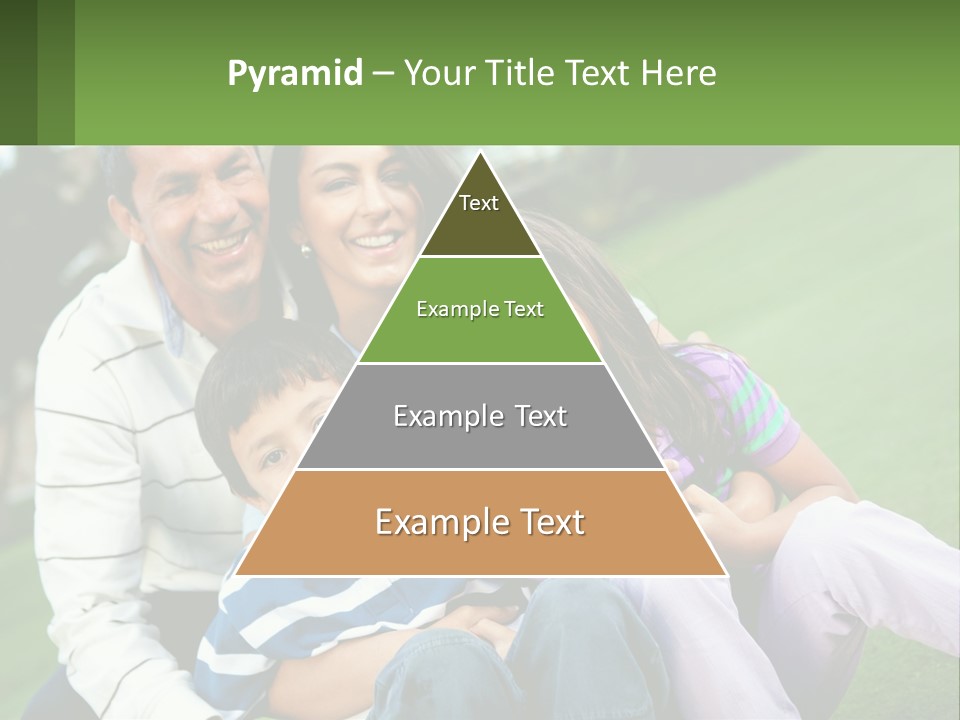 A Family Is Posing For A Picture In The Grass PowerPoint Template