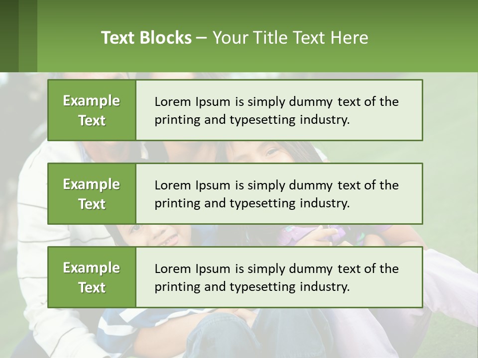 A Family Is Posing For A Picture In The Grass PowerPoint Template