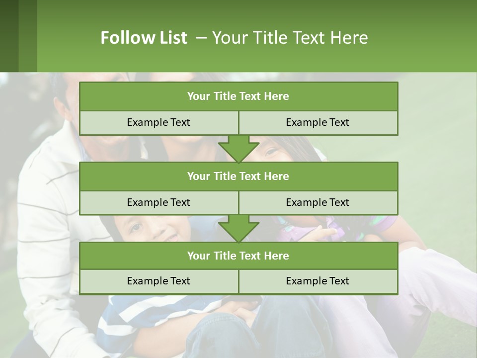 A Family Is Posing For A Picture In The Grass PowerPoint Template
