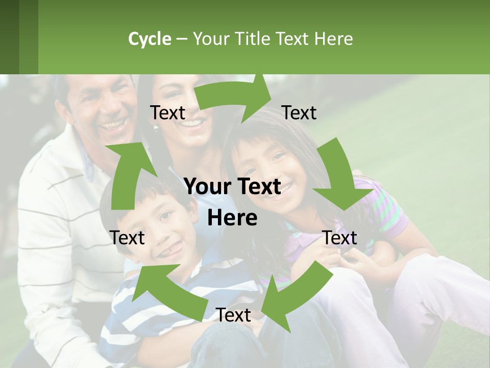 A Family Is Posing For A Picture In The Grass PowerPoint Template