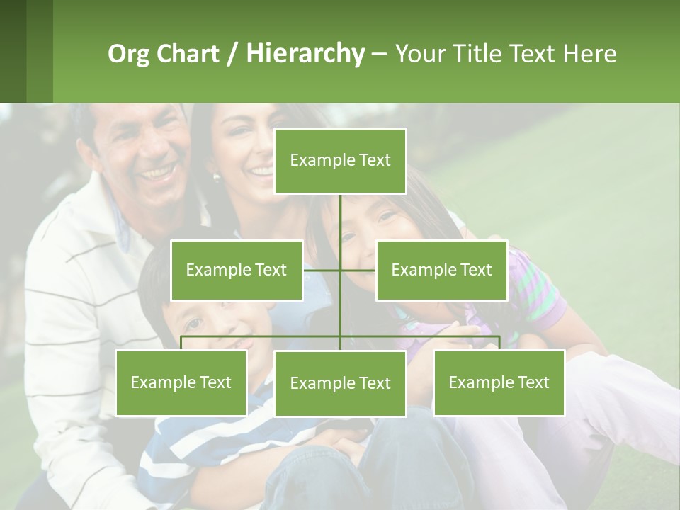 A Family Is Posing For A Picture In The Grass PowerPoint Template