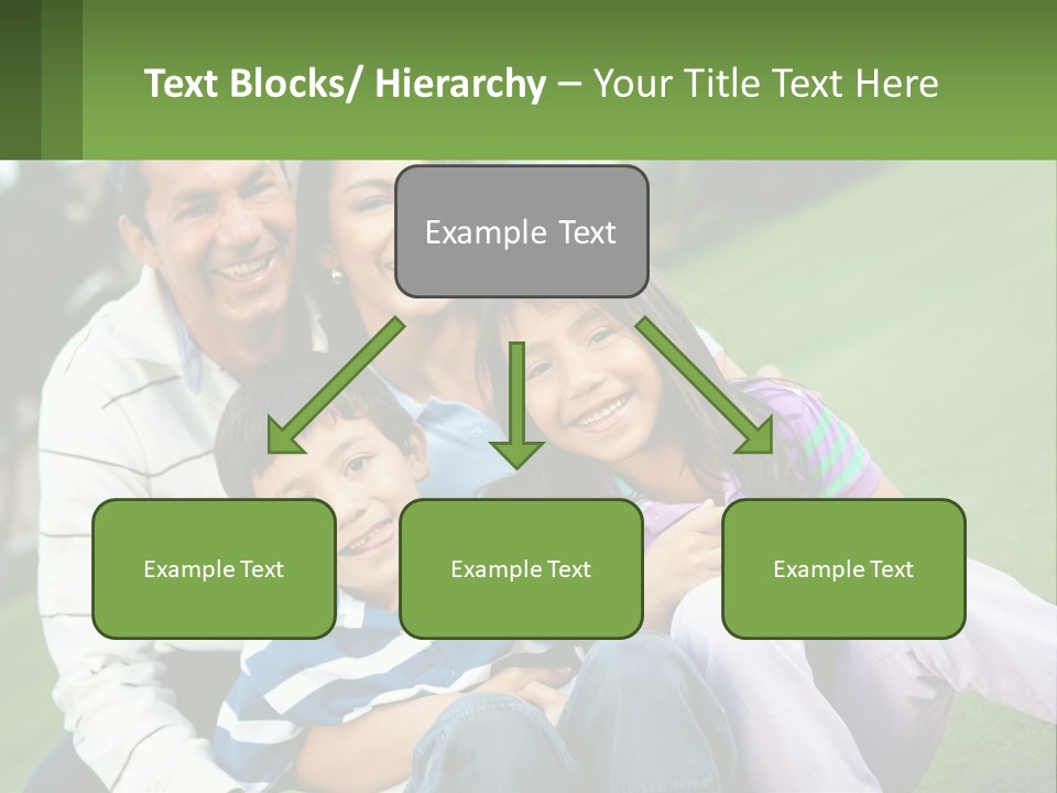 A Family Is Posing For A Picture In The Grass PowerPoint Template