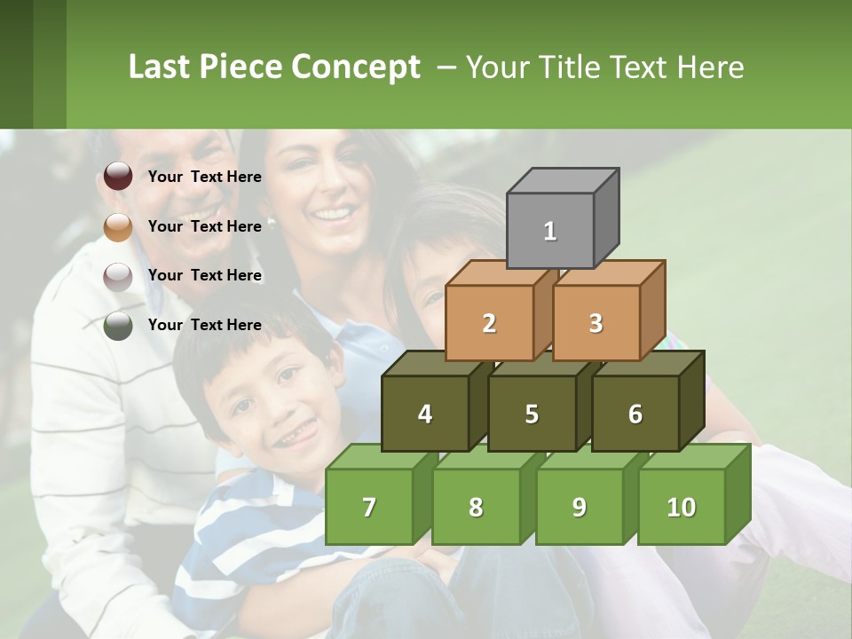 A Family Is Posing For A Picture In The Grass PowerPoint Template