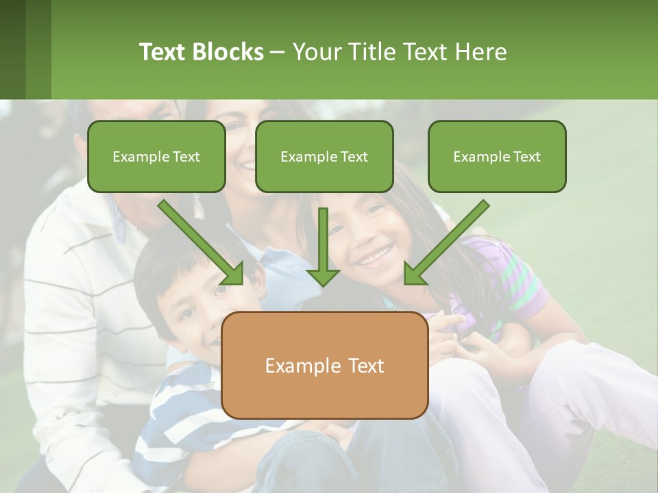 A Family Is Posing For A Picture In The Grass PowerPoint Template
