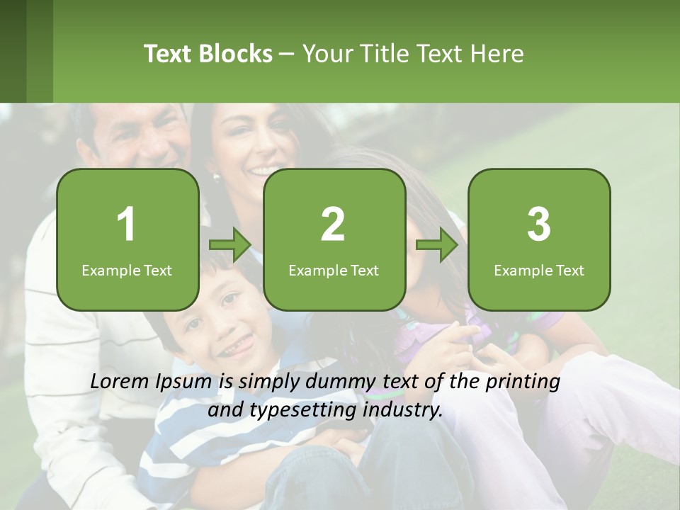 A Family Is Posing For A Picture In The Grass PowerPoint Template