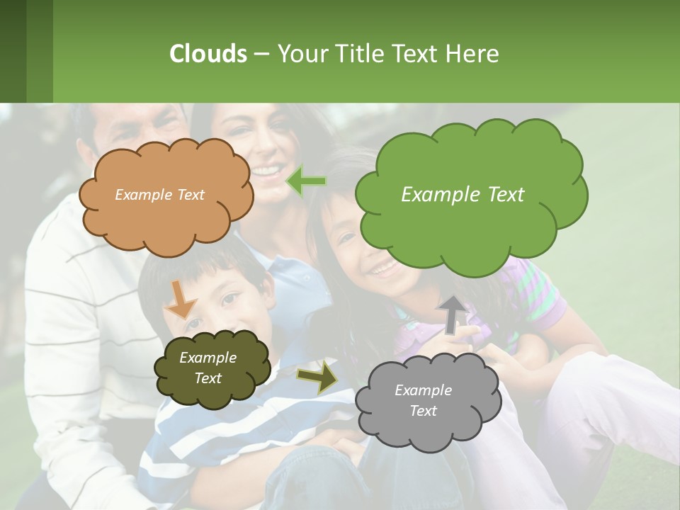 A Family Is Posing For A Picture In The Grass PowerPoint Template