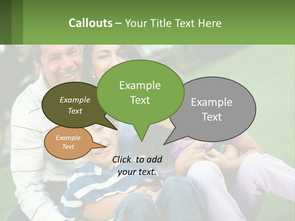 A Family Is Posing For A Picture In The Grass PowerPoint Template