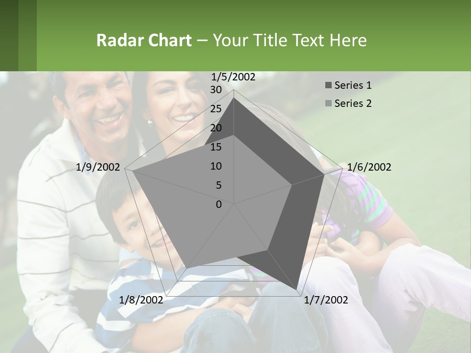 A Family Is Posing For A Picture In The Grass PowerPoint Template