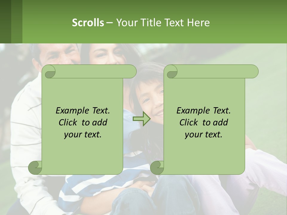 A Family Is Posing For A Picture In The Grass PowerPoint Template