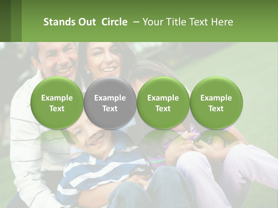 A Family Is Posing For A Picture In The Grass PowerPoint Template