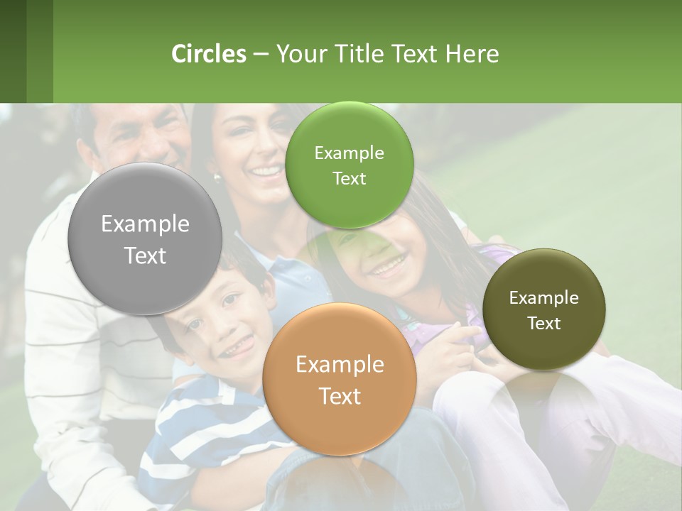 A Family Is Posing For A Picture In The Grass PowerPoint Template