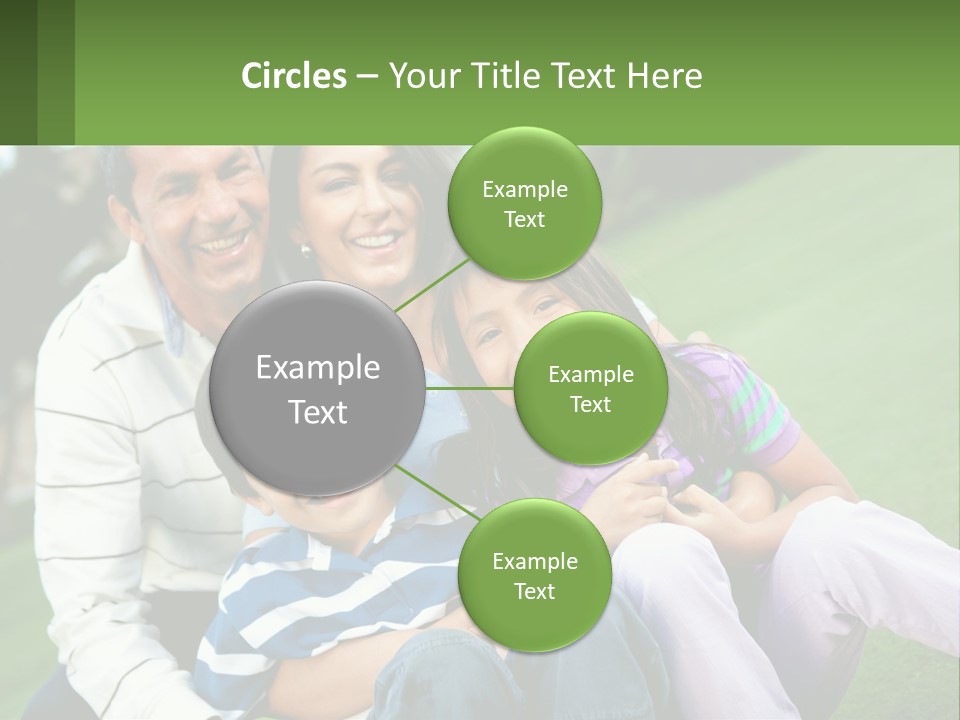 A Family Is Posing For A Picture In The Grass PowerPoint Template