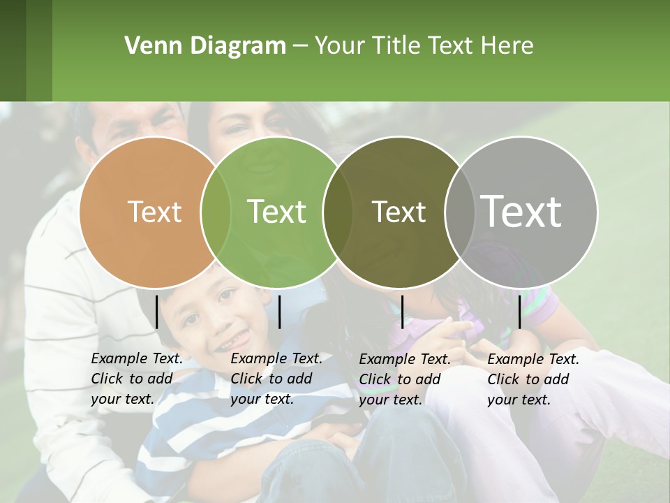 A Family Is Posing For A Picture In The Grass PowerPoint Template