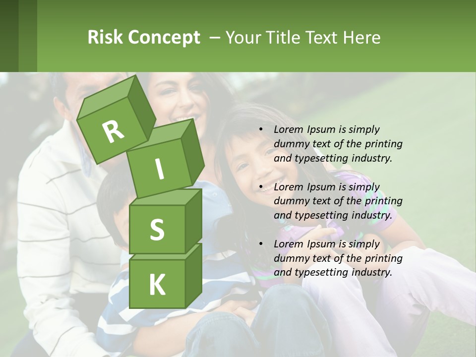 A Family Is Posing For A Picture In The Grass PowerPoint Template