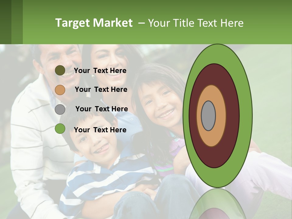 A Family Is Posing For A Picture In The Grass PowerPoint Template