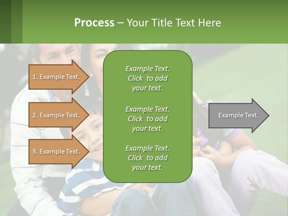 A Family Is Posing For A Picture In The Grass PowerPoint Template