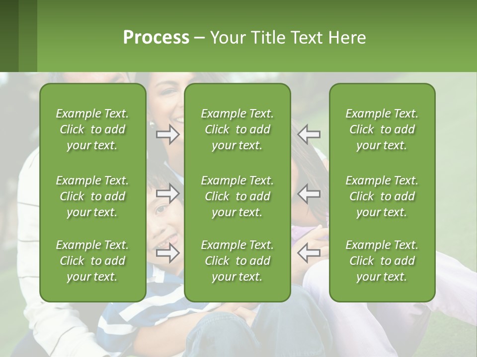 A Family Is Posing For A Picture In The Grass PowerPoint Template