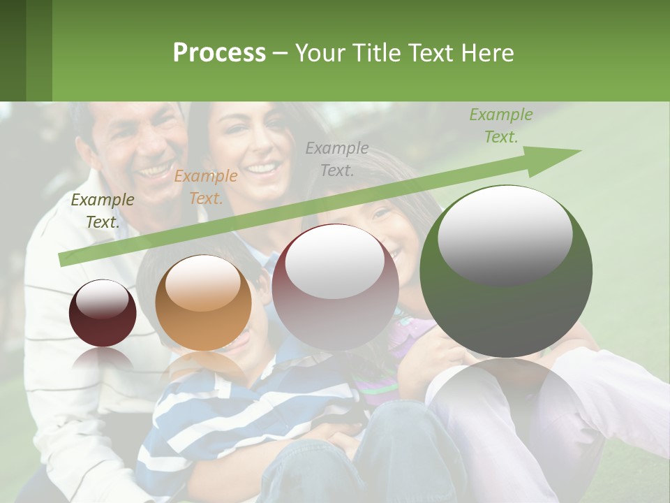 A Family Is Posing For A Picture In The Grass PowerPoint Template