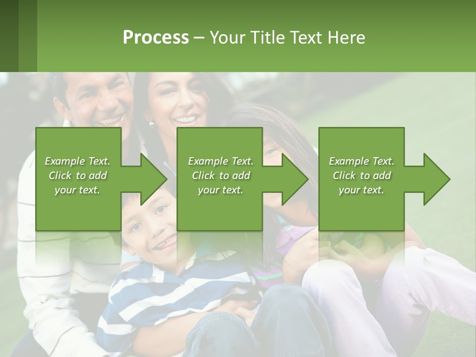 A Family Is Posing For A Picture In The Grass PowerPoint Template