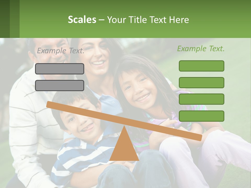 A Family Is Posing For A Picture In The Grass PowerPoint Template