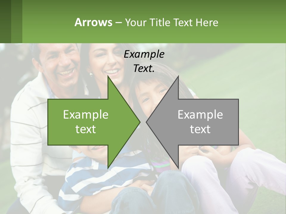 A Family Is Posing For A Picture In The Grass PowerPoint Template