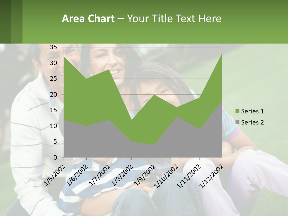 A Family Is Posing For A Picture In The Grass PowerPoint Template