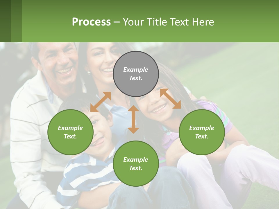 A Family Is Posing For A Picture In The Grass PowerPoint Template