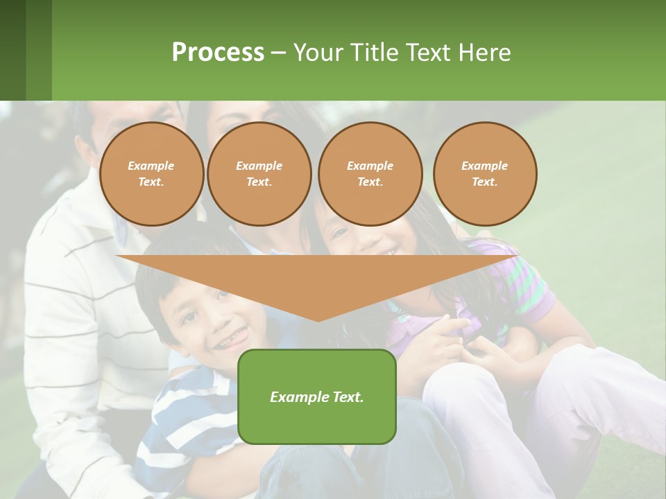 A Family Is Posing For A Picture In The Grass PowerPoint Template