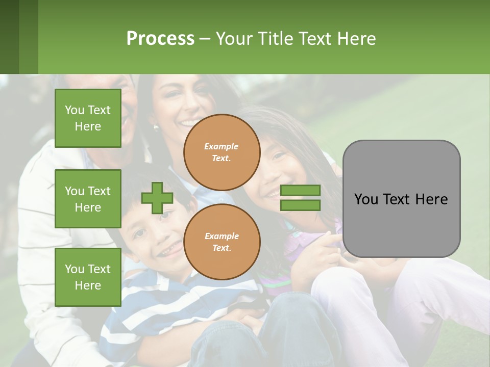 A Family Is Posing For A Picture In The Grass PowerPoint Template