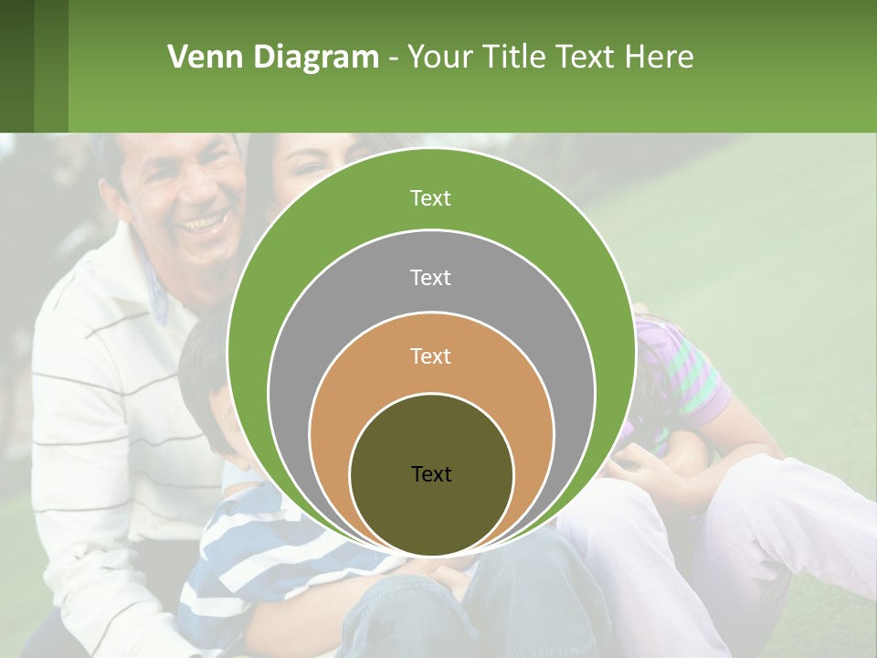 A Family Is Posing For A Picture In The Grass PowerPoint Template