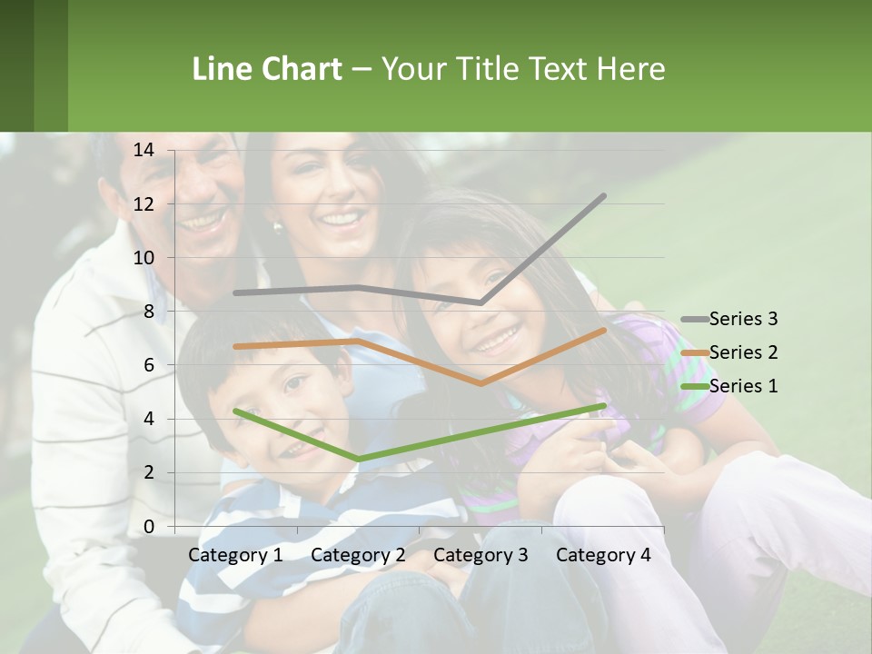 A Family Is Posing For A Picture In The Grass PowerPoint Template