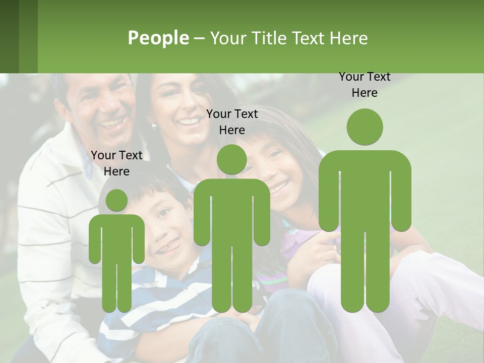 A Family Is Posing For A Picture In The Grass PowerPoint Template