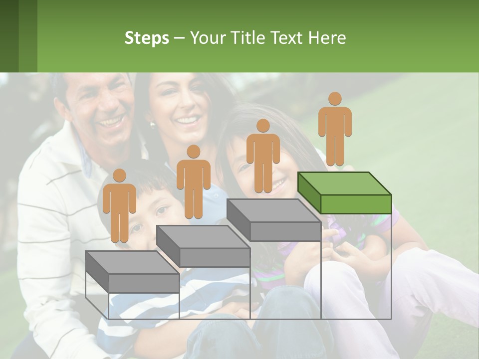 A Family Is Posing For A Picture In The Grass PowerPoint Template