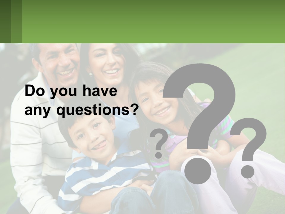 A Family Is Posing For A Picture In The Grass PowerPoint Template