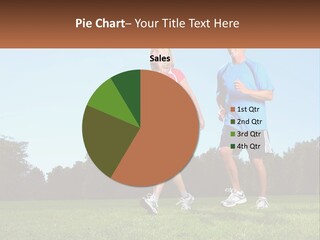 A Man And A Woman Jogging In A Field PowerPoint Template