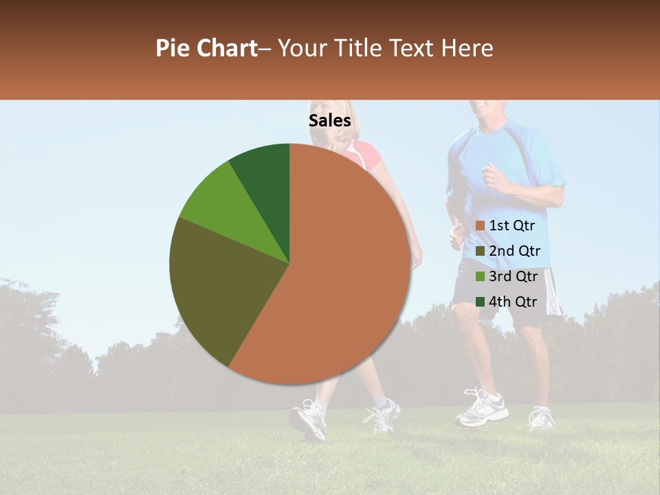 A Man And A Woman Jogging In A Field PowerPoint Template