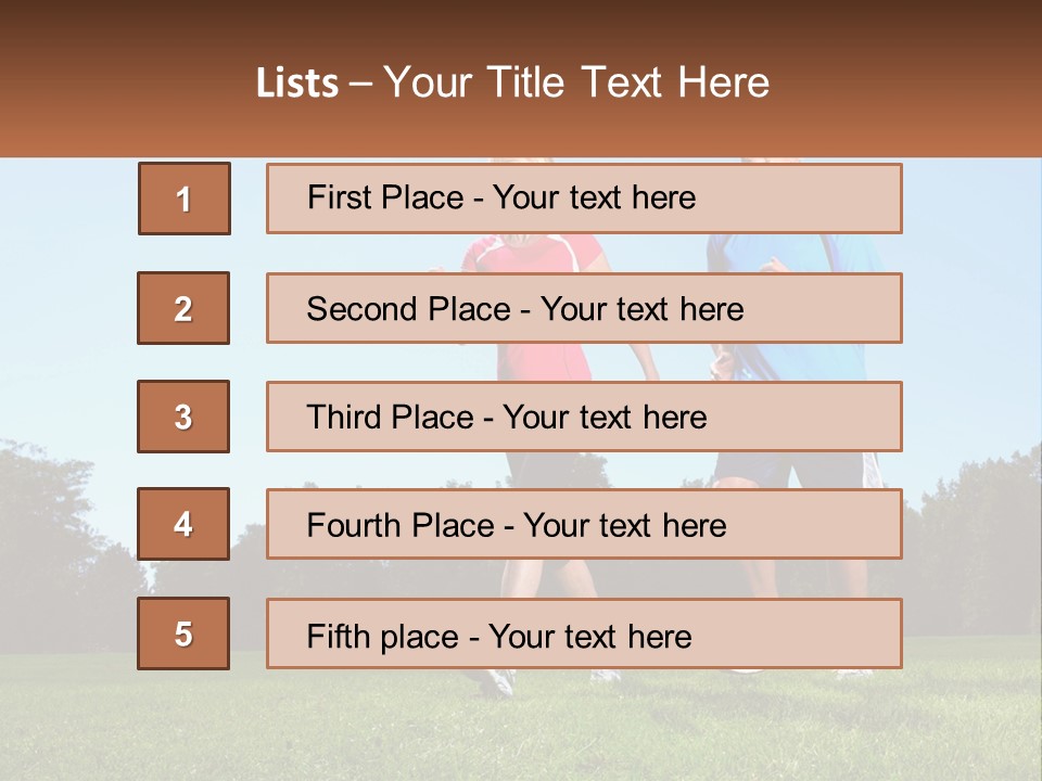 A Man And A Woman Jogging In A Field PowerPoint Template