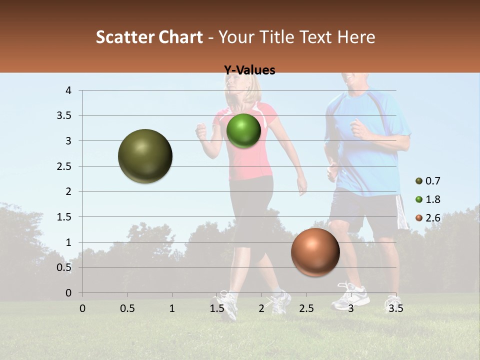 A Man And A Woman Jogging In A Field PowerPoint Template