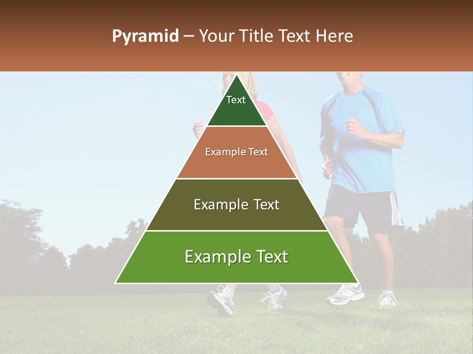 A Man And A Woman Jogging In A Field PowerPoint Template