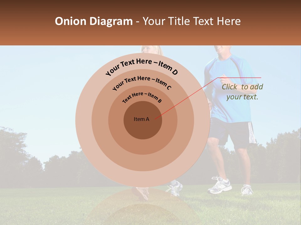 A Man And A Woman Jogging In A Field PowerPoint Template