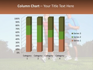 A Man And A Woman Jogging In A Field PowerPoint Template