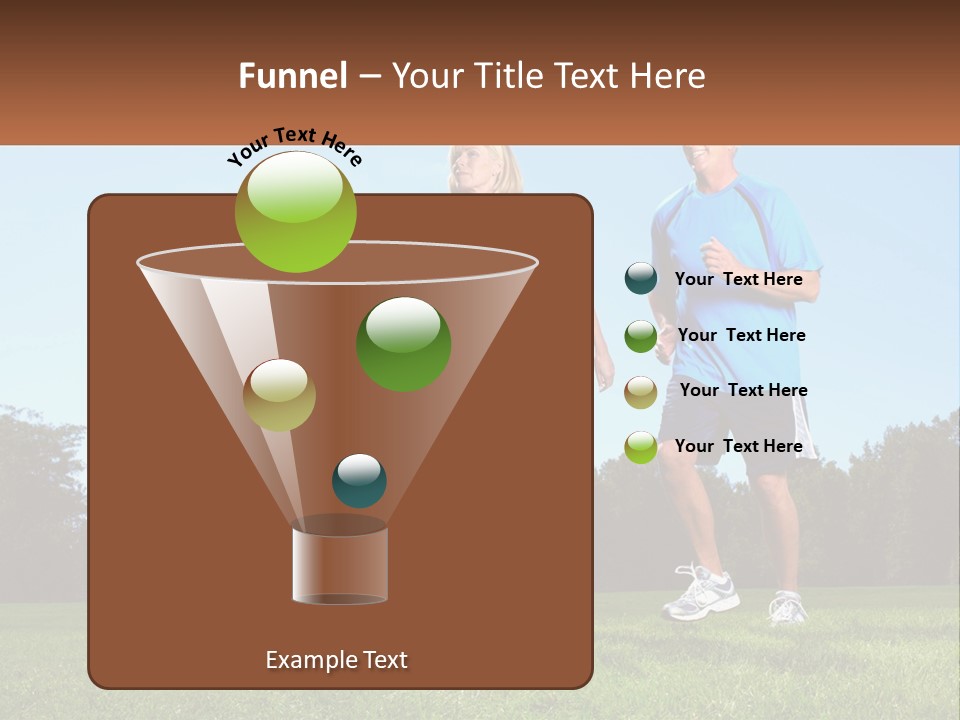 A Man And A Woman Jogging In A Field PowerPoint Template