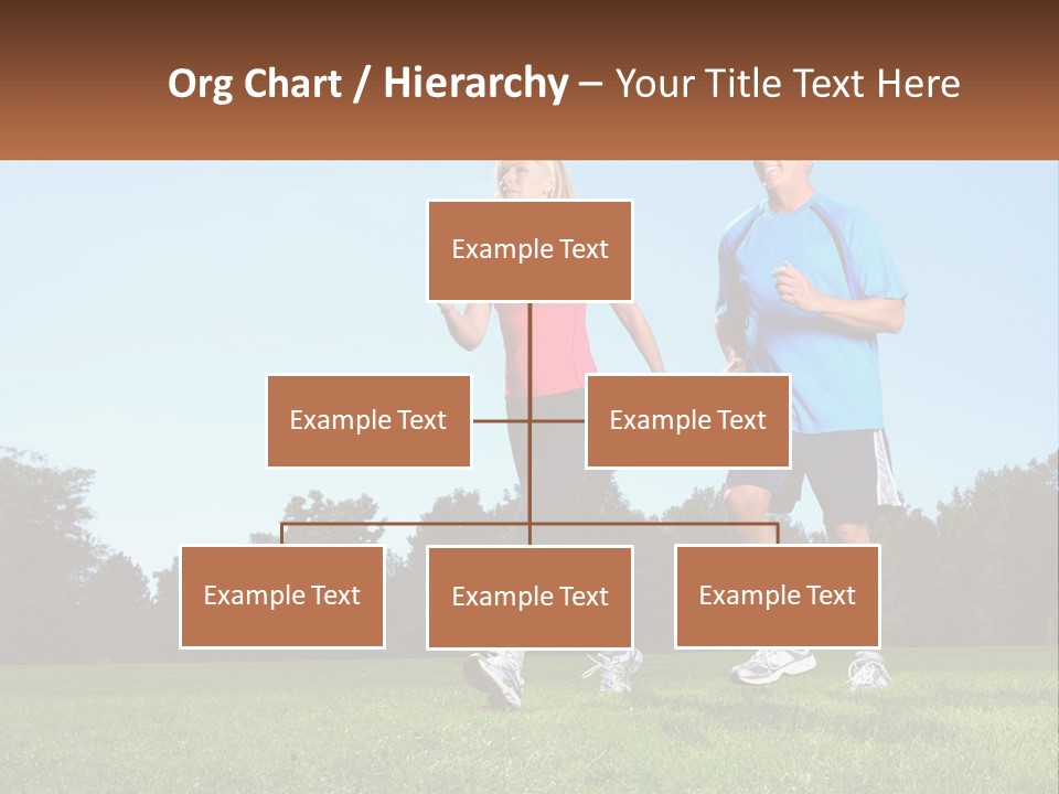 A Man And A Woman Jogging In A Field PowerPoint Template