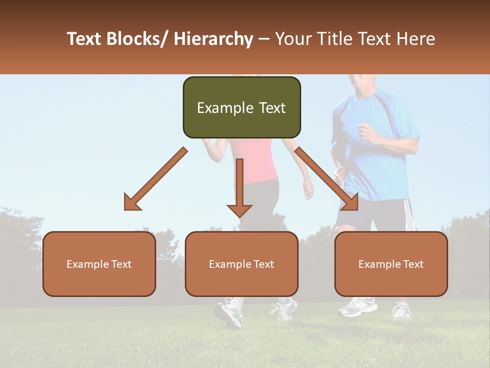 A Man And A Woman Jogging In A Field PowerPoint Template