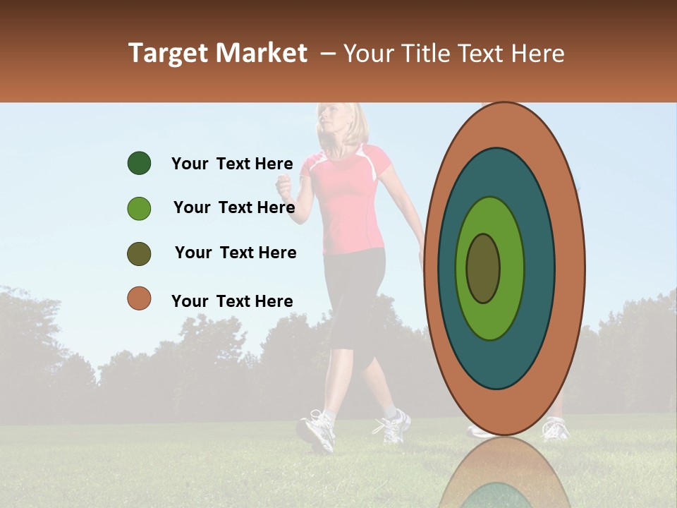 A Man And A Woman Jogging In A Field PowerPoint Template