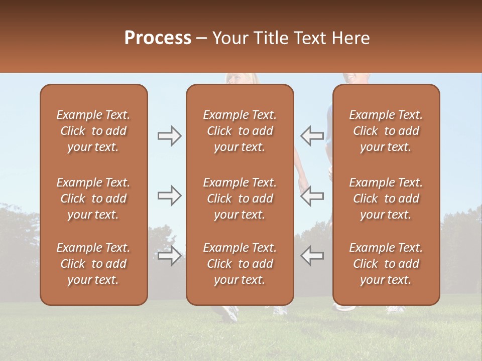 A Man And A Woman Jogging In A Field PowerPoint Template