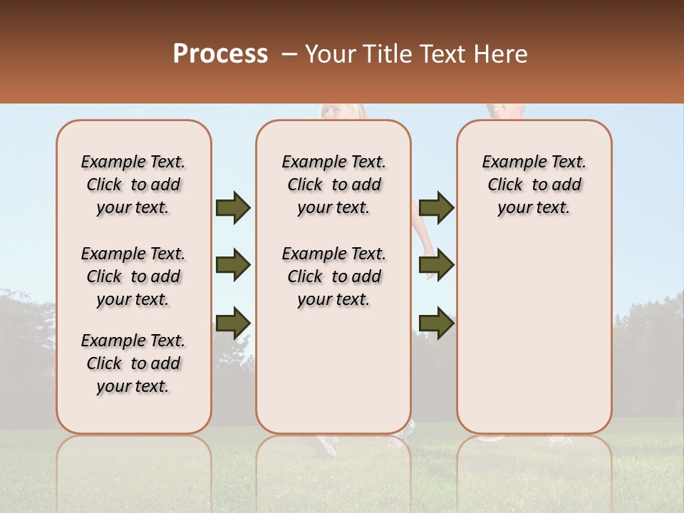 A Man And A Woman Jogging In A Field PowerPoint Template